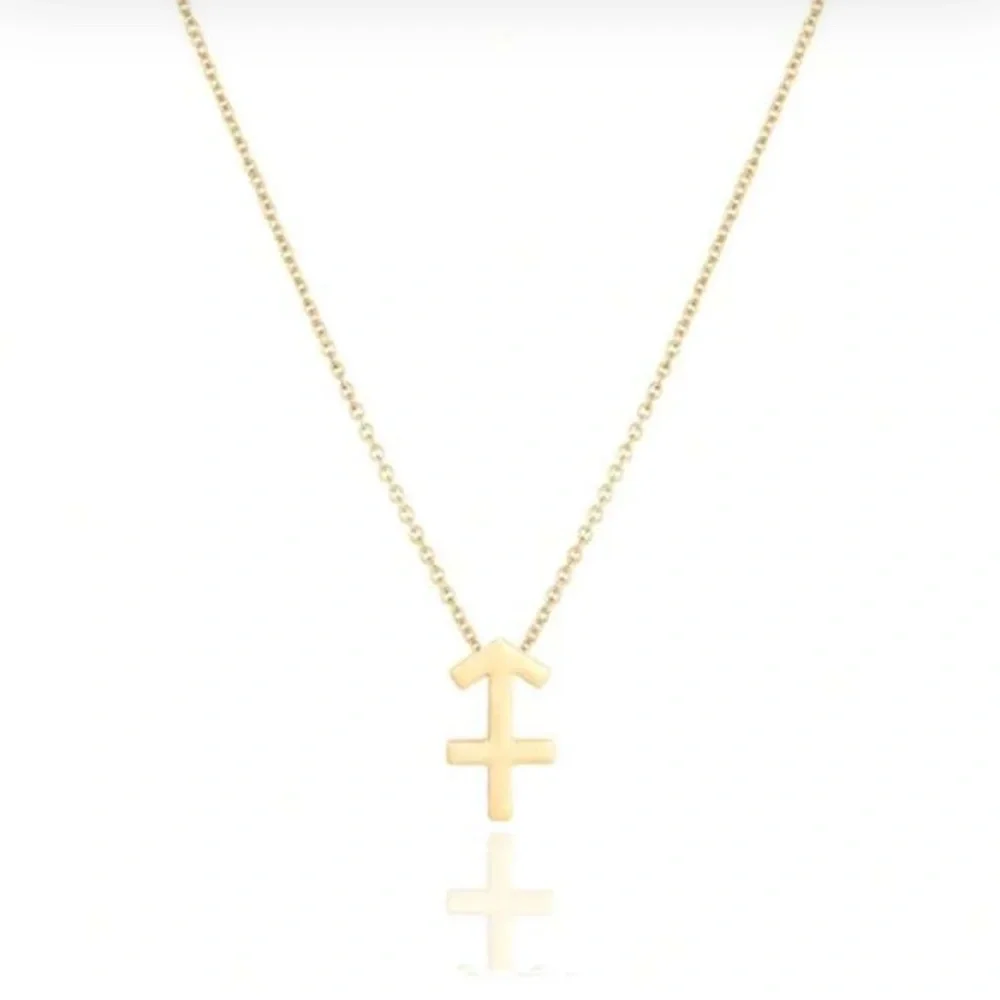 New! Sagittarius Gold Zodiac Charm Pendant Necklace NWOT